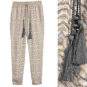 H&M Conscious Collection Cream Printed Pants
